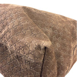 Gucci Brown Suede GG Supreme Giglio Large Tote