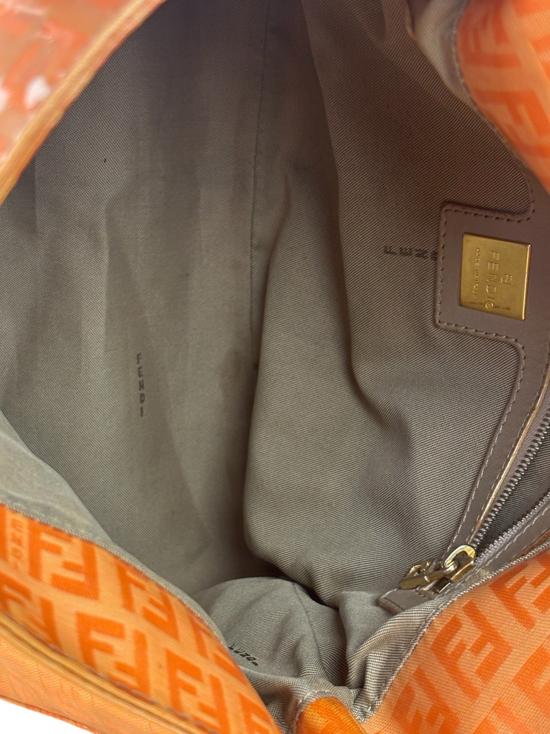 Fendi Orange Vinyl Mamma Baguette