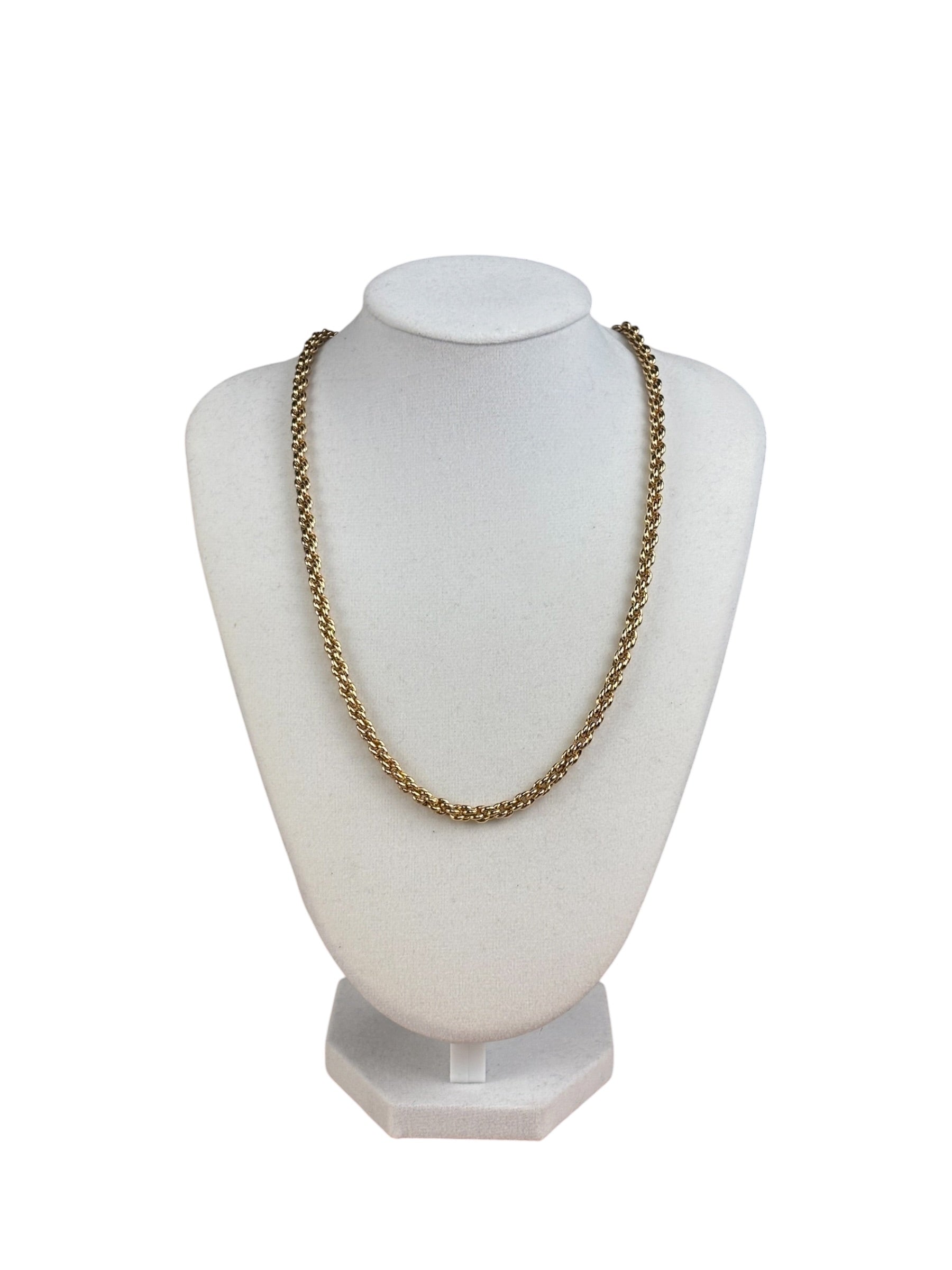 Christian Dior Vintage Classic Gold Twist Rope Chain