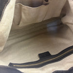 Gucci Brown Leather Trim Jackie 1961 Hobo Bag