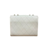 Chanel White Leather Mini Shoulder Bag 1992