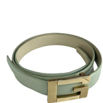 Gucci G Logo Thin Leather Mint Belt