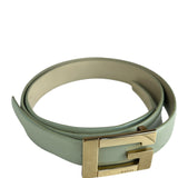 Gucci G Logo Thin Leather Mint Belt