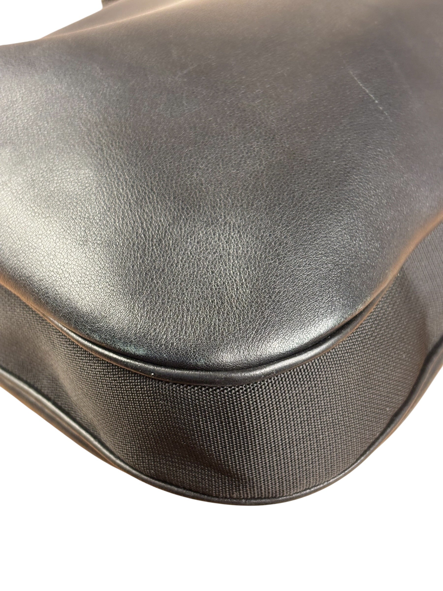 Gucci Black Leather Silhouette Hobo Bag