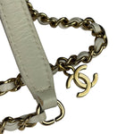 Chanel White Leather CC Mania Flap Bag 2019