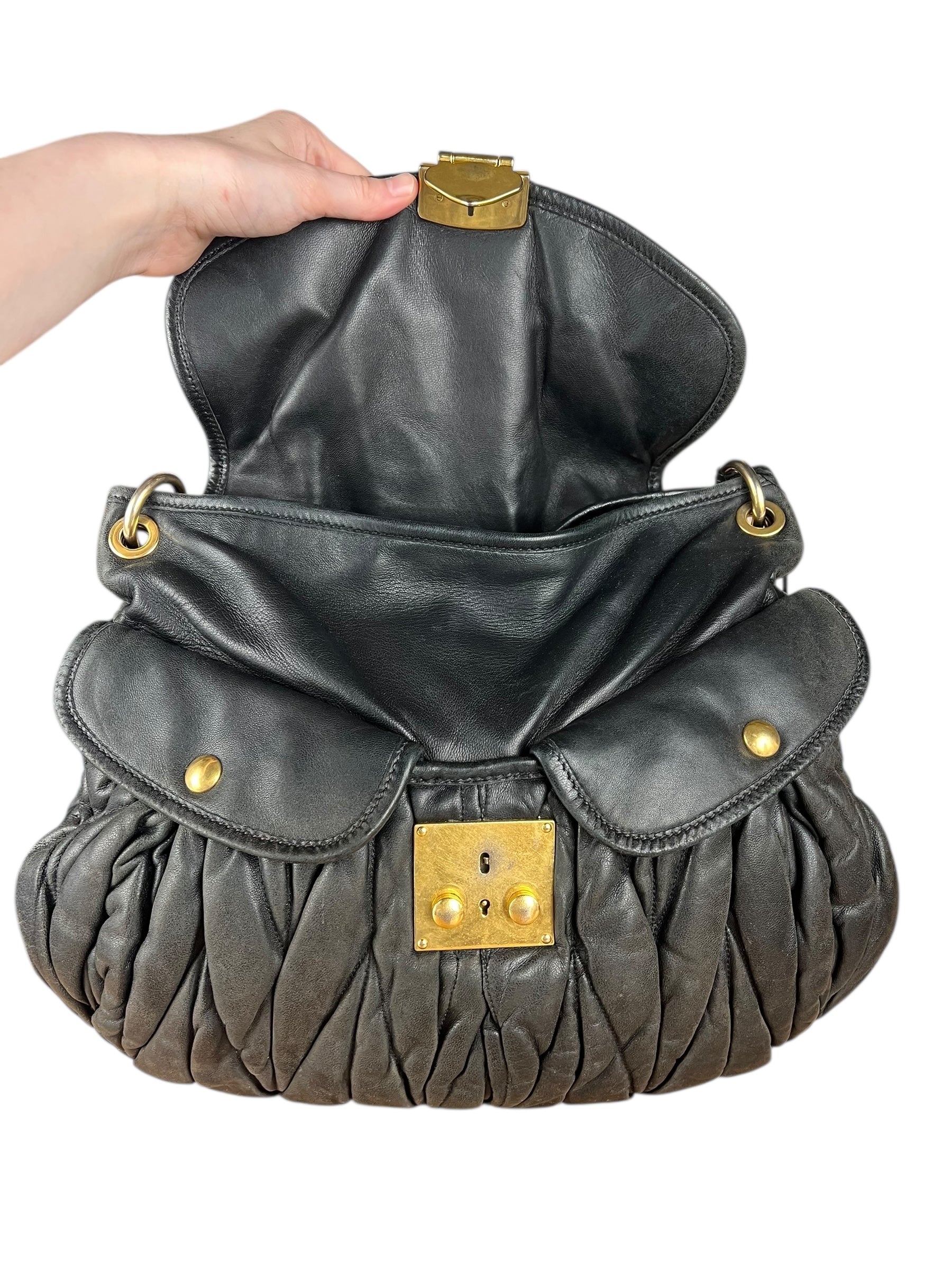Miu Miu Vintage Calfskin Soho Shoulder Bag