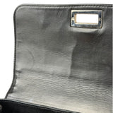 Chanel Black Leather Mademoiselle Accordion Flap Bag 2000