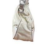 Prada White Tessuto Nylon Leather Trim Shoulder Bag