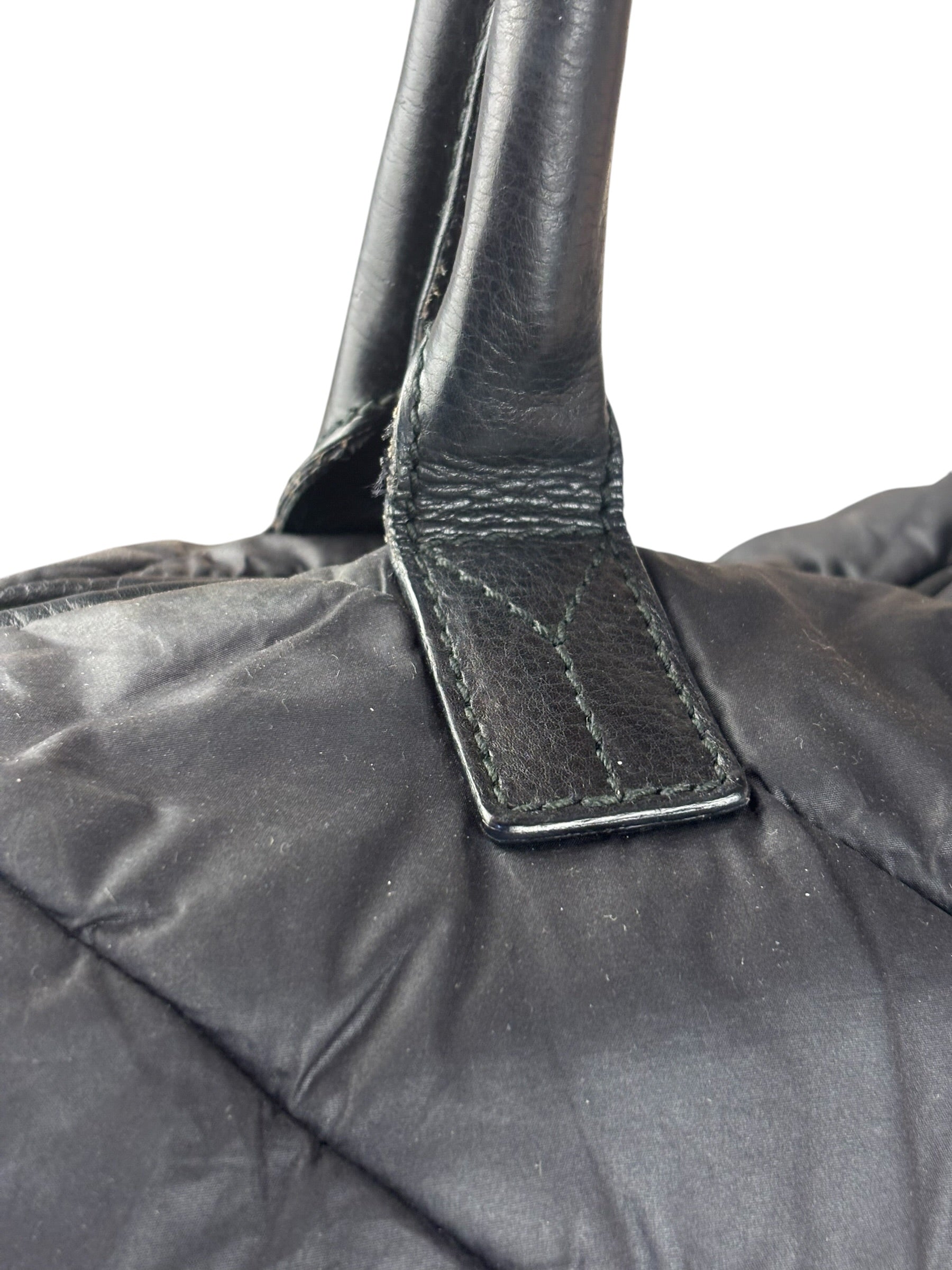 YSL Vintage Black Nylon Top Handle Bag