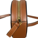 Celine Cuir Triomphe Oval Crossbody Brown