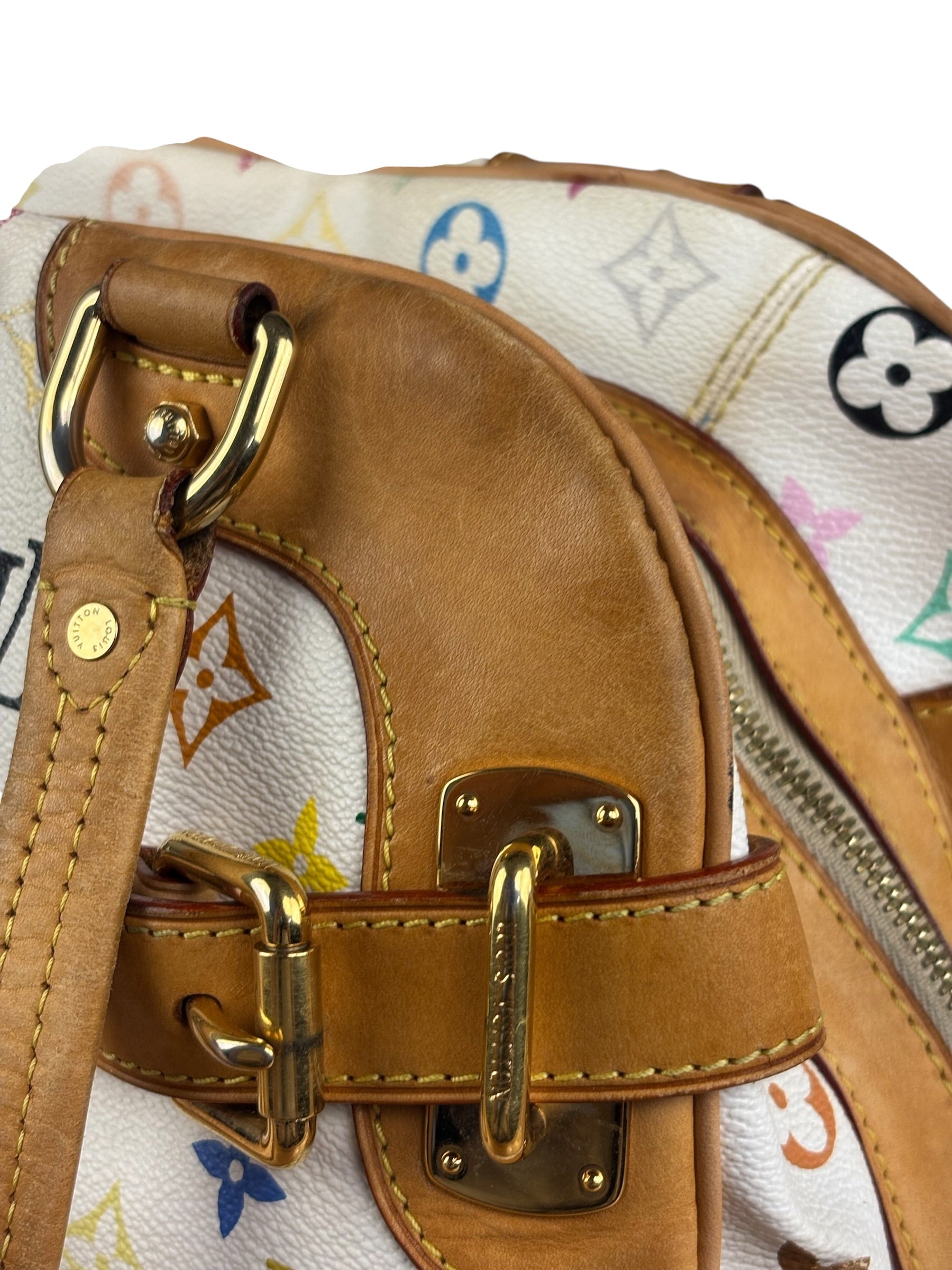 Louis Vuitton White Monogram Murakami Claudia Handbag