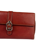 Coach Red Leather Zip Wallet
