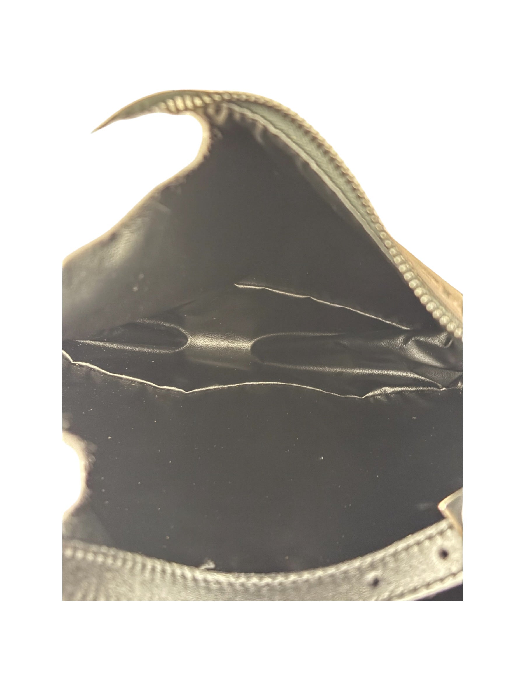 Fendi Vintage Black Zucchino Mini Oyster Pochette