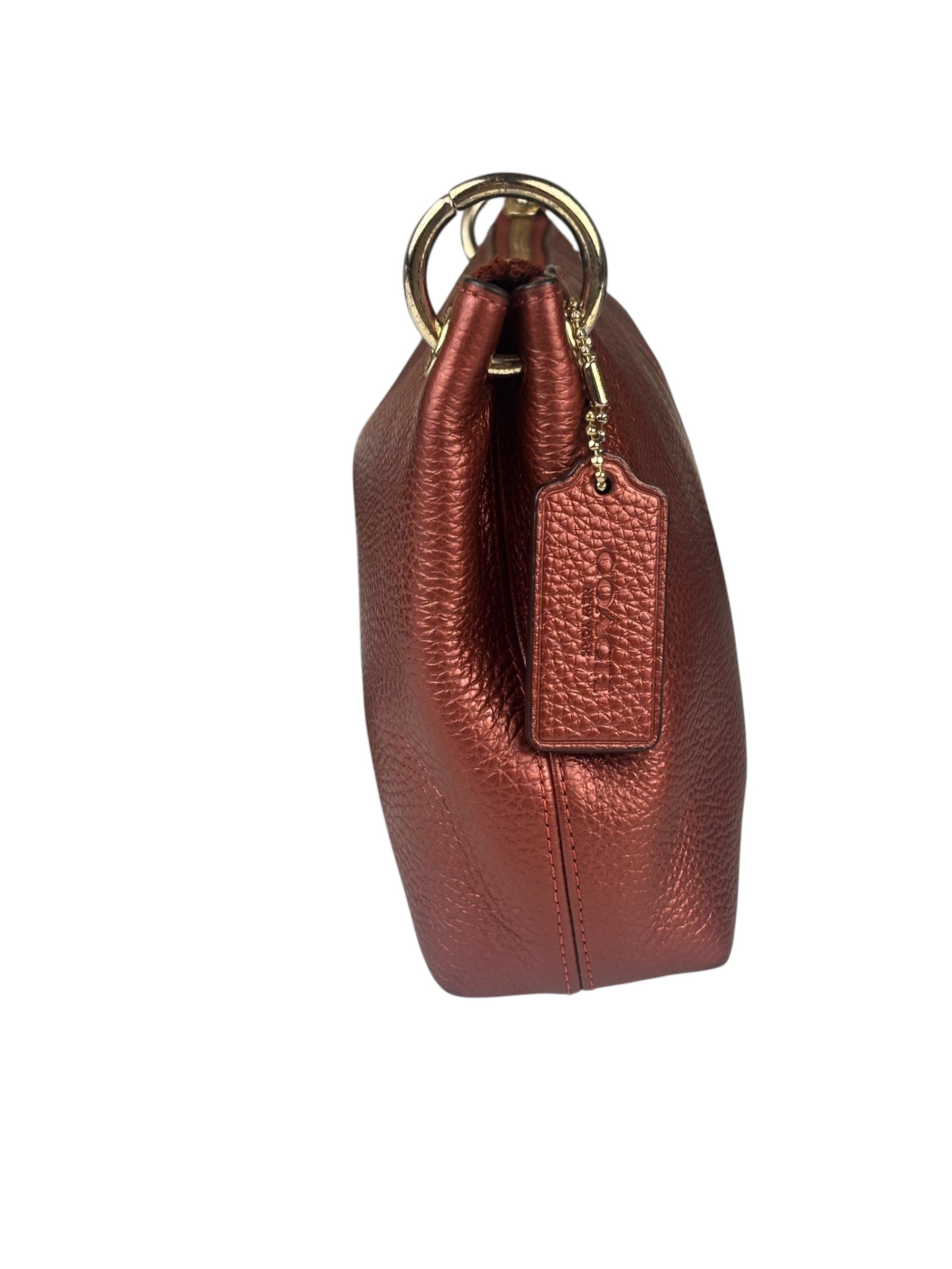 Coach Metallic Currant Leather Charley Crossbody