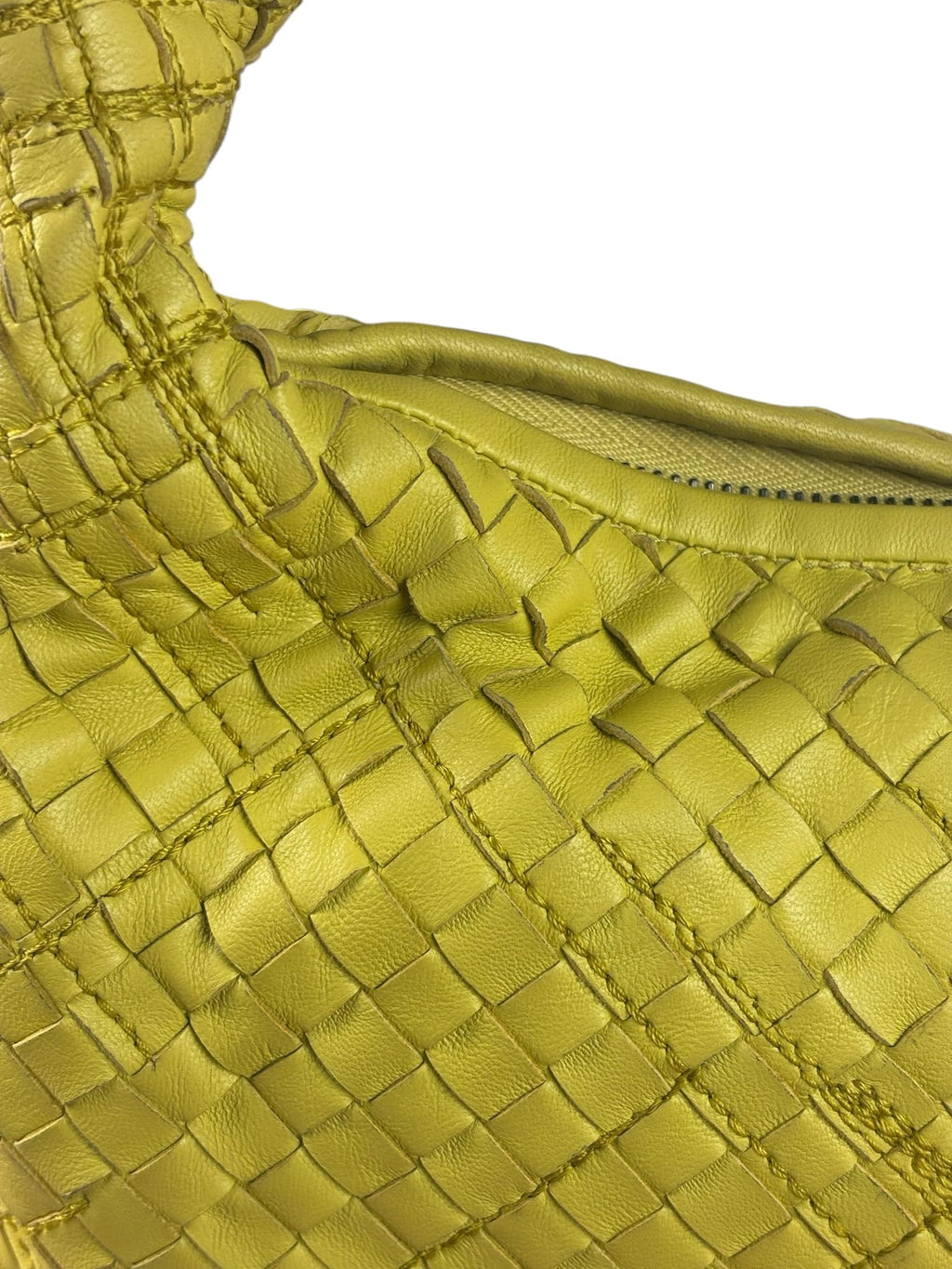 Bottega Veneta Yellow Intrecciato Hobo Bag