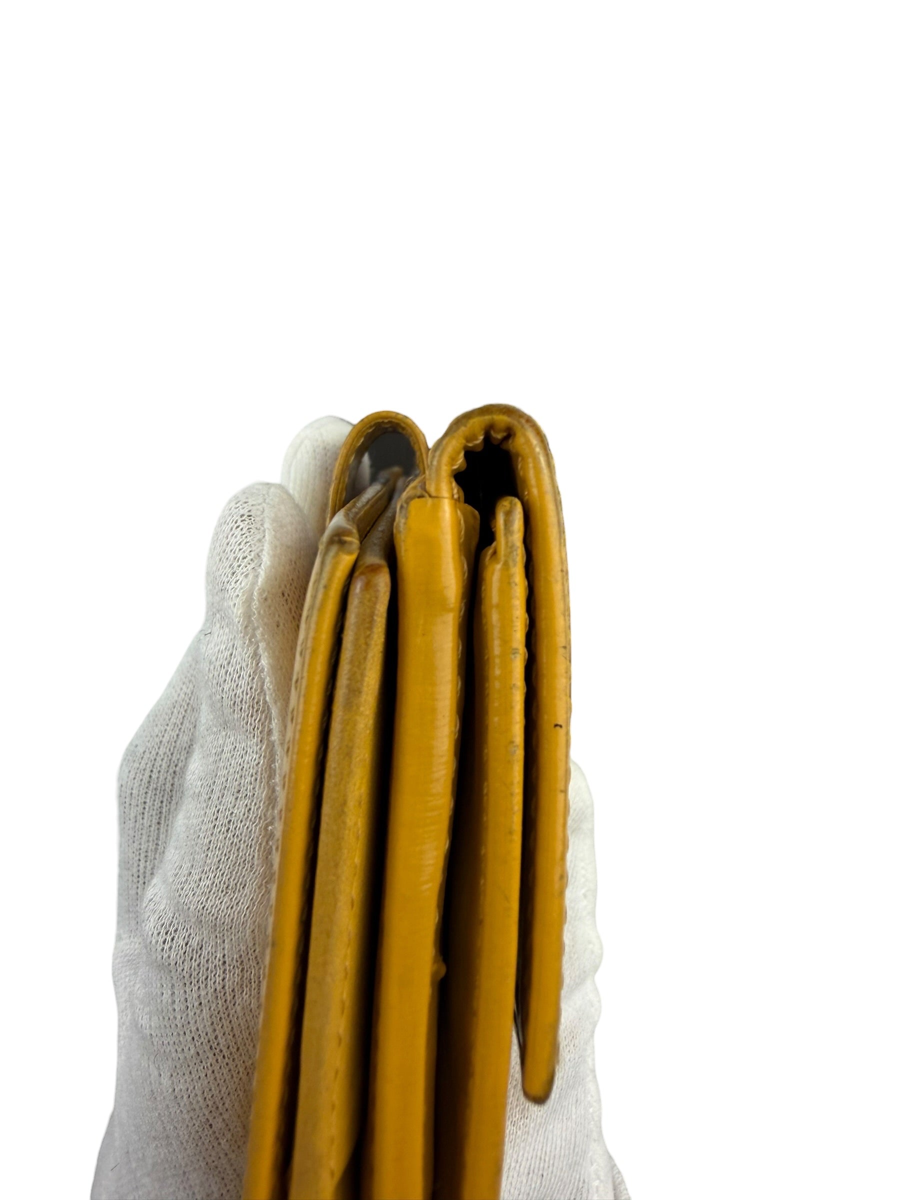 Loewe Vintage Yellow Leather Bifold Wallet