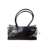 Prada Black Patent Leather Bonnie Medium Two-Way Bag