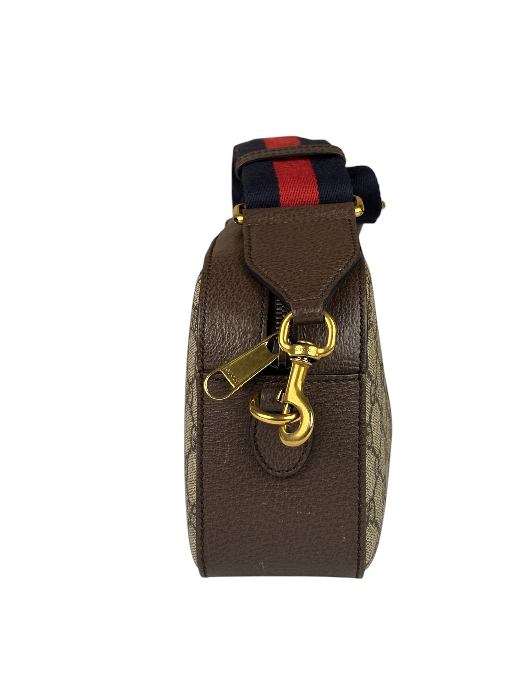 Gucci Beige GG Supreme Ophidia Camera Bag