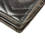 Gucci Black Leather Marmont Card Case Wallet