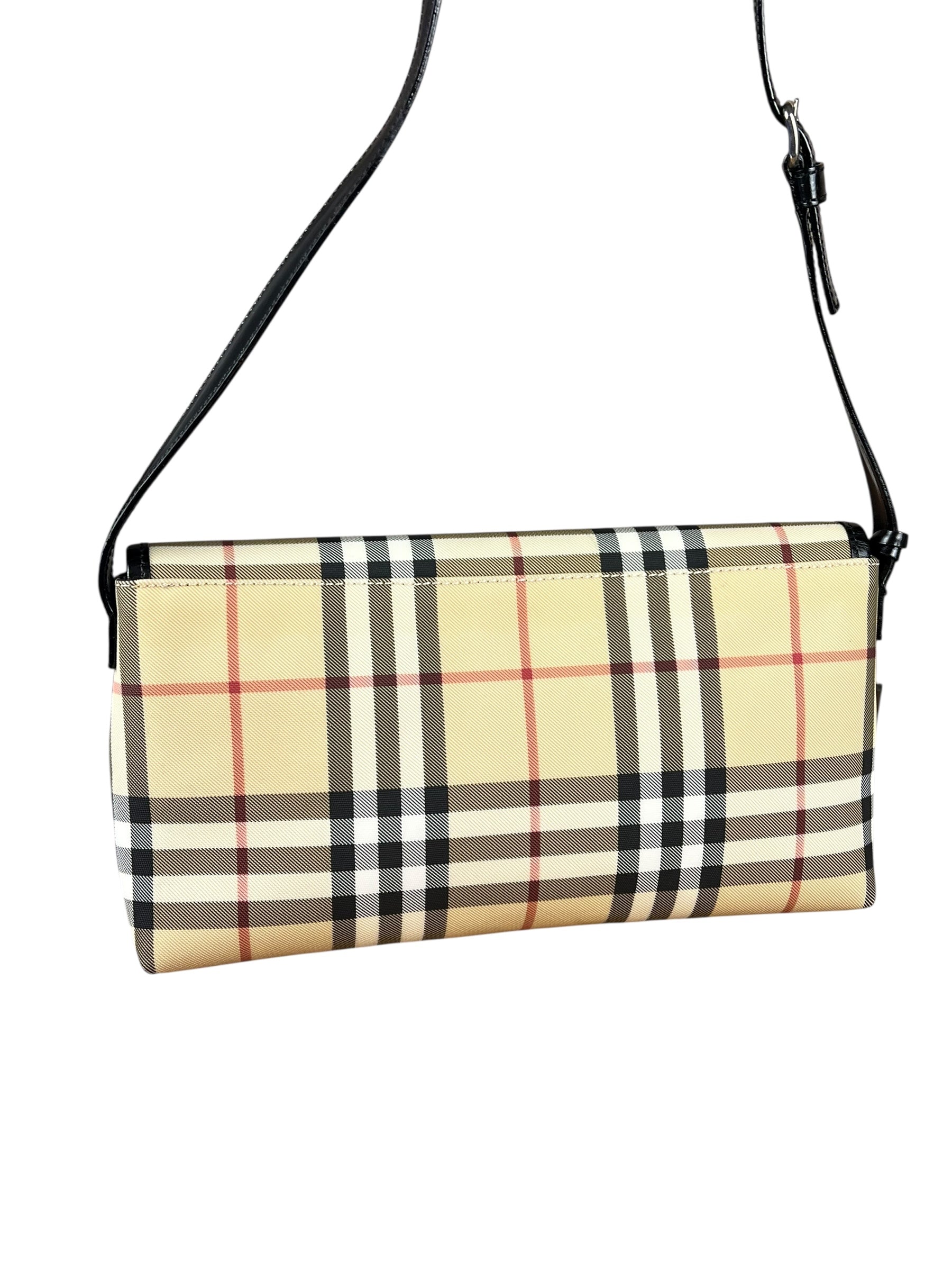 Burberrys Nova Check Flap Shoulder Bag