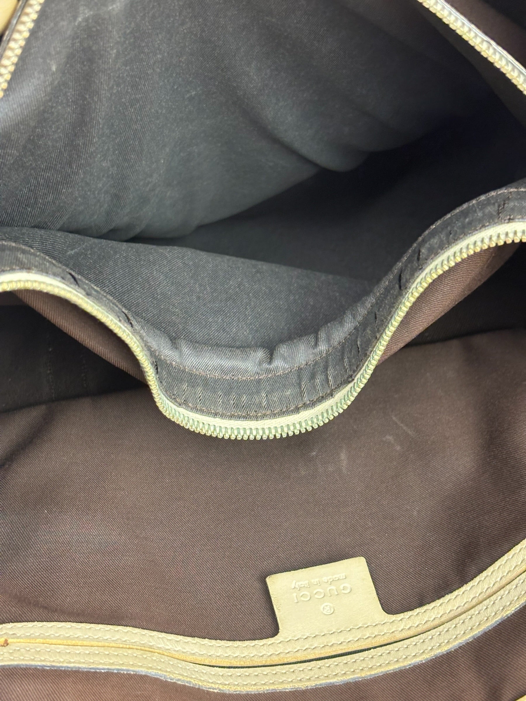 Gucci Beige GG Supreme Monogram Joy Vertical Tote Bag