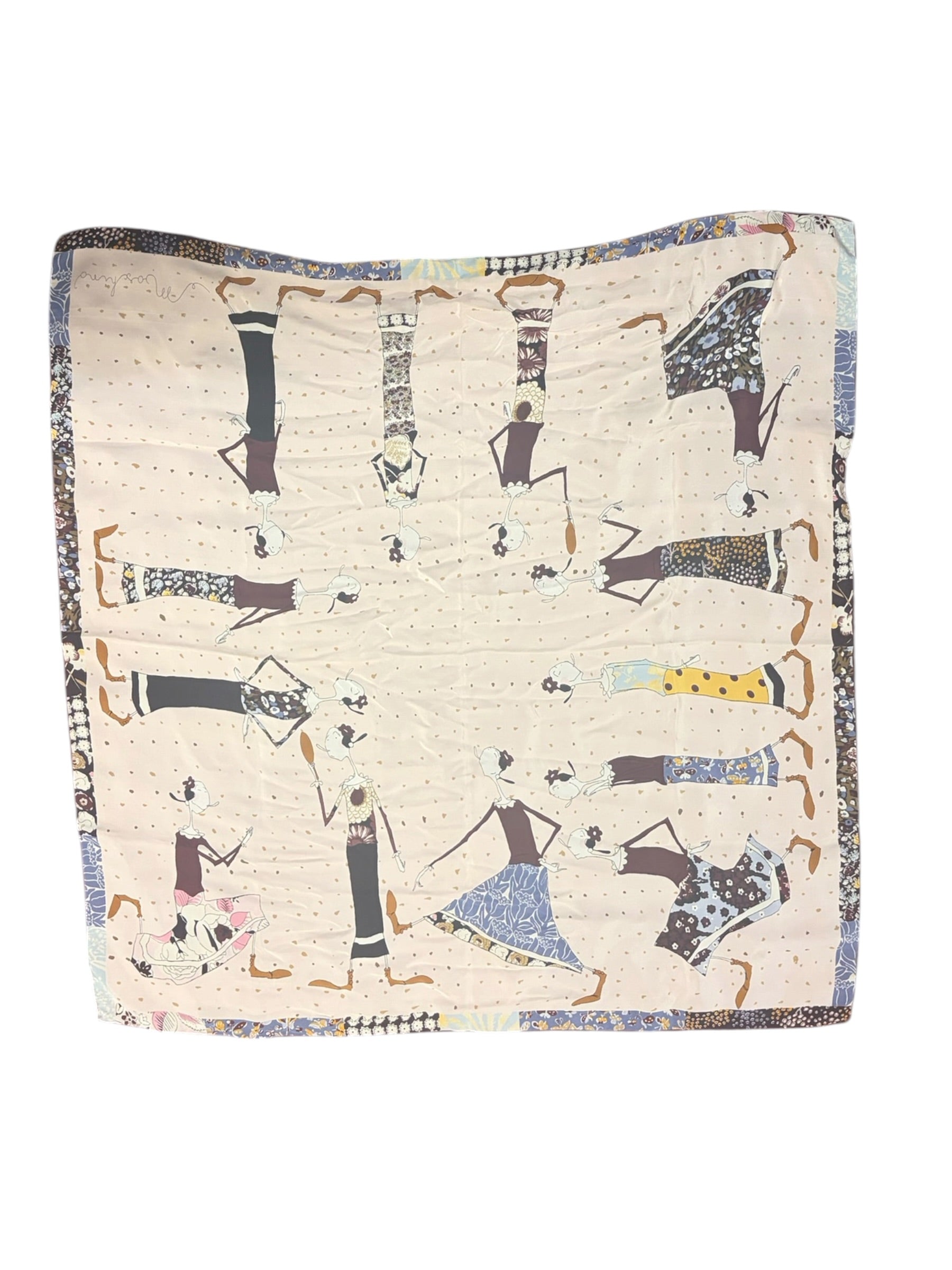 Moschino Vintage Olive Oyl Silk Scarf