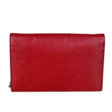 Gucci Red Interlocking G Wallet on Chain