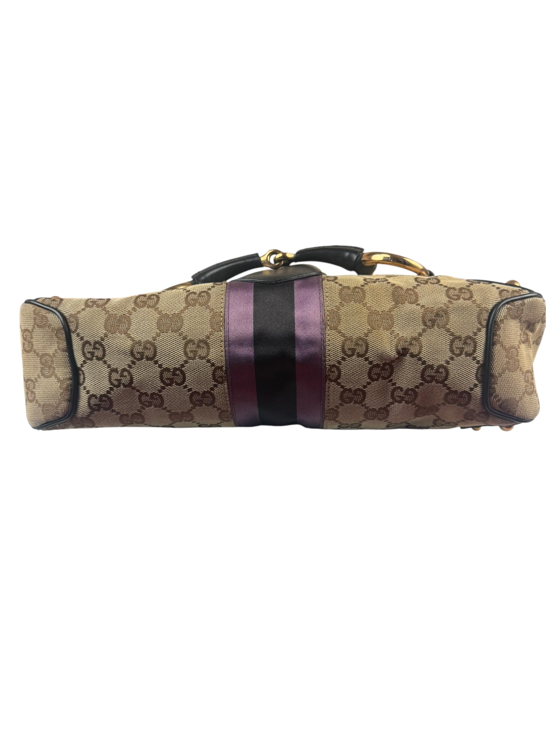 Gucci GG Canvas Web Horsebit Shoulder Bag