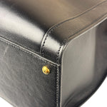 Gucci Black Leather Bamboo Diana 2Way Tote Bag
