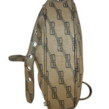 Balenciaga BB Brown Coated Canvas Monogram Le Cagole Shoulder Bag