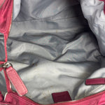 Burberry Plum Nylon/Leather Trim Nova Check Buckleigh Packable Tote