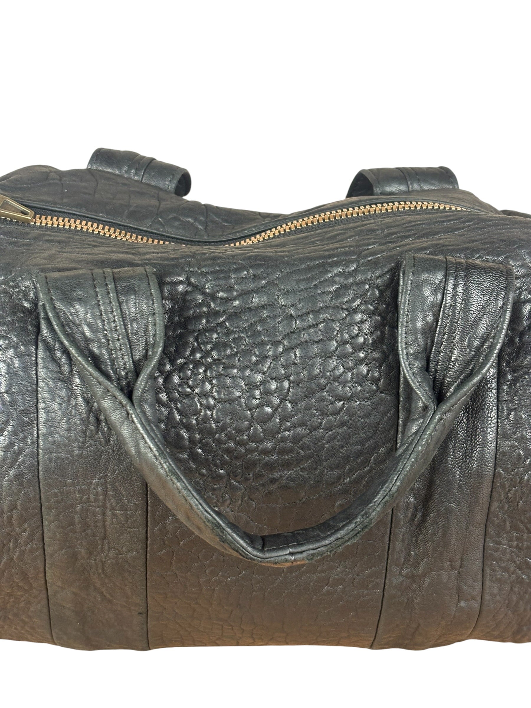 Alexander Wang Black Leather Rocco Duffel Line Shoulder/HandBag