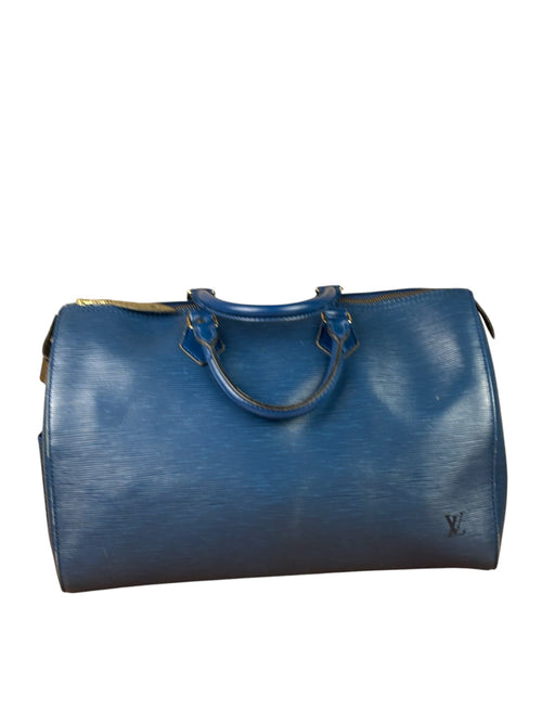 Louis Vuitton Blue Epi Speedy 40