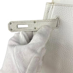 Hermes Kelly 32 White Clemence Leather Handbag 2008