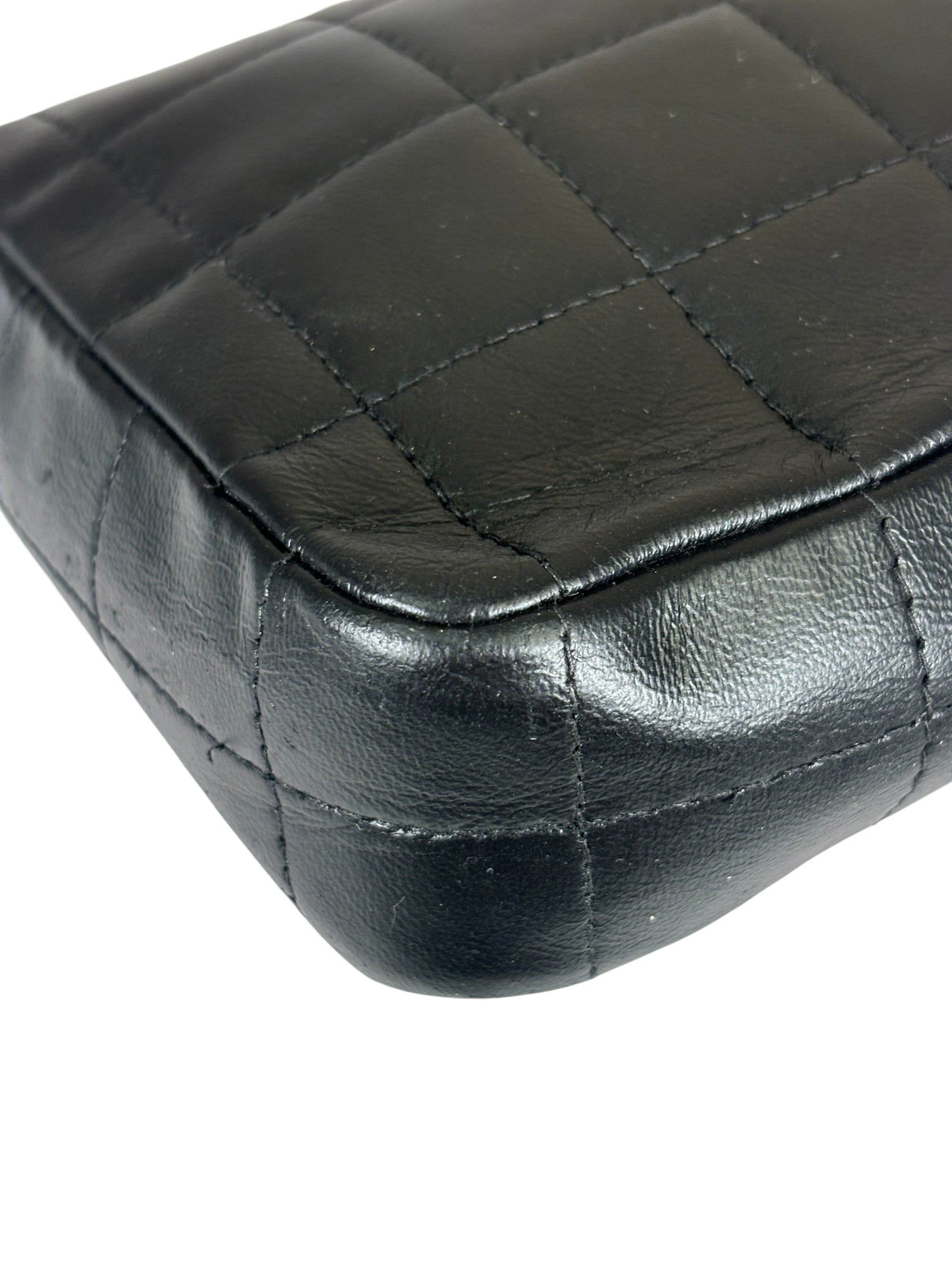 Chanel Black Chocolate Bar East West Flap Bag 2002