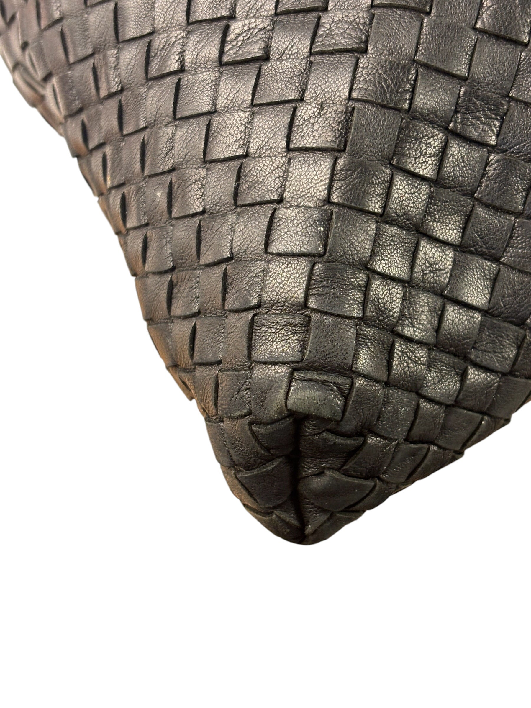 Bottega Veneta Black Intrecciato Large Handbag