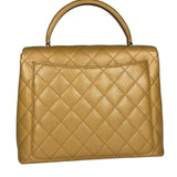 Chanel Beige Calfskin Kelly Top Handle Bag 2001