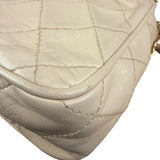 Chanel Beige Quilted Leather Chain Shoulder Bag