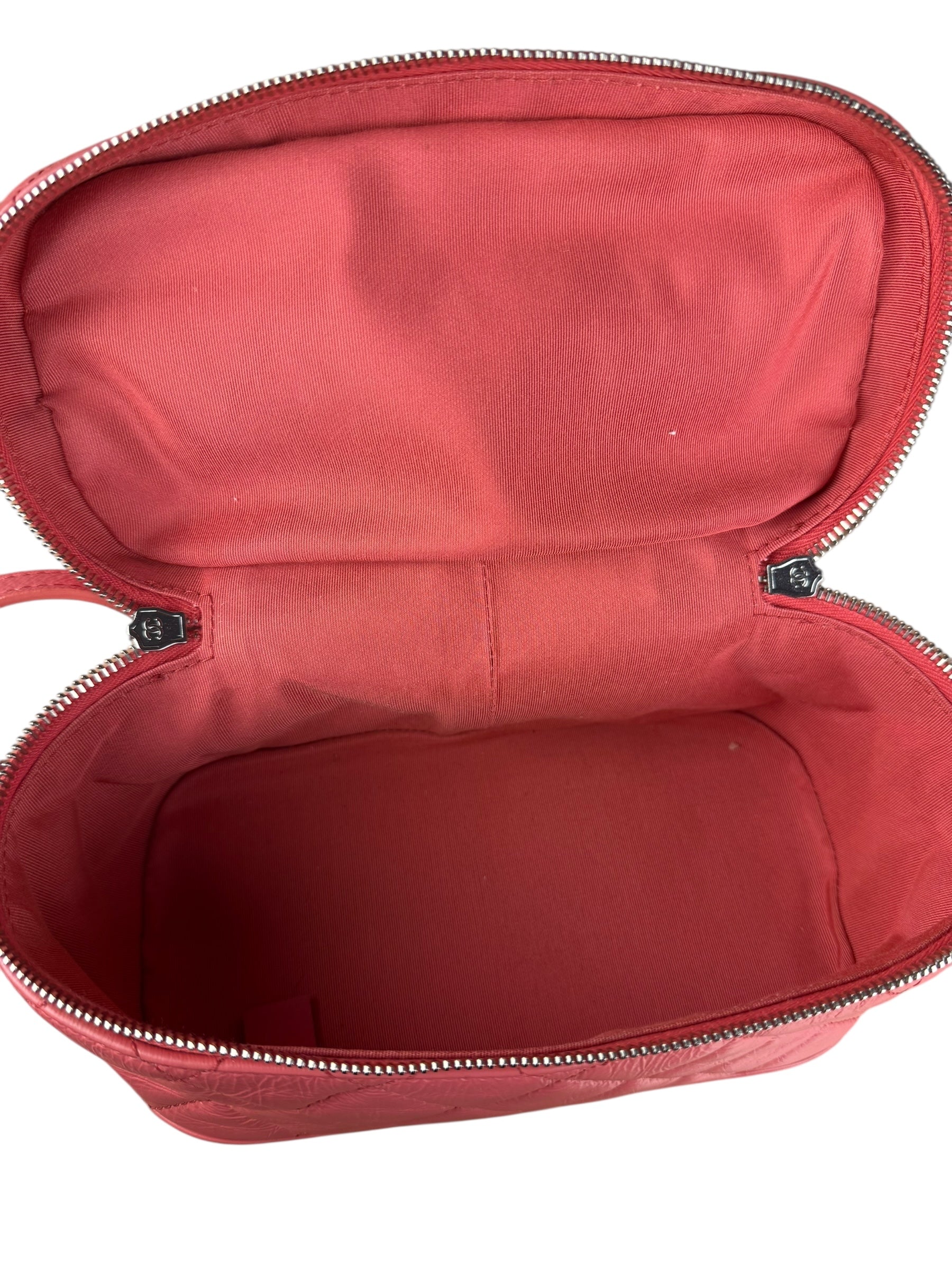 Chanel 2018 Pink Quilted PVC Vanity Zip Backpack