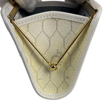 Christian Dior Vintage White Honeycomb Print Mini Coin Pouch