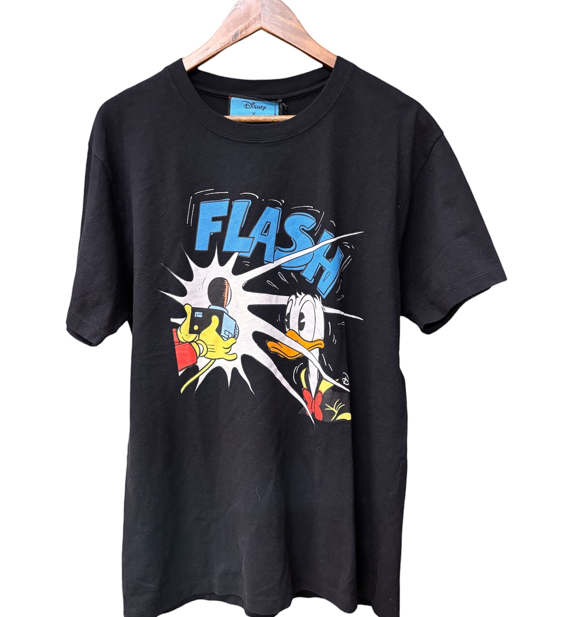 Gucci x Disney Black Flash Duck Print Short Sleeve T-Shirt
