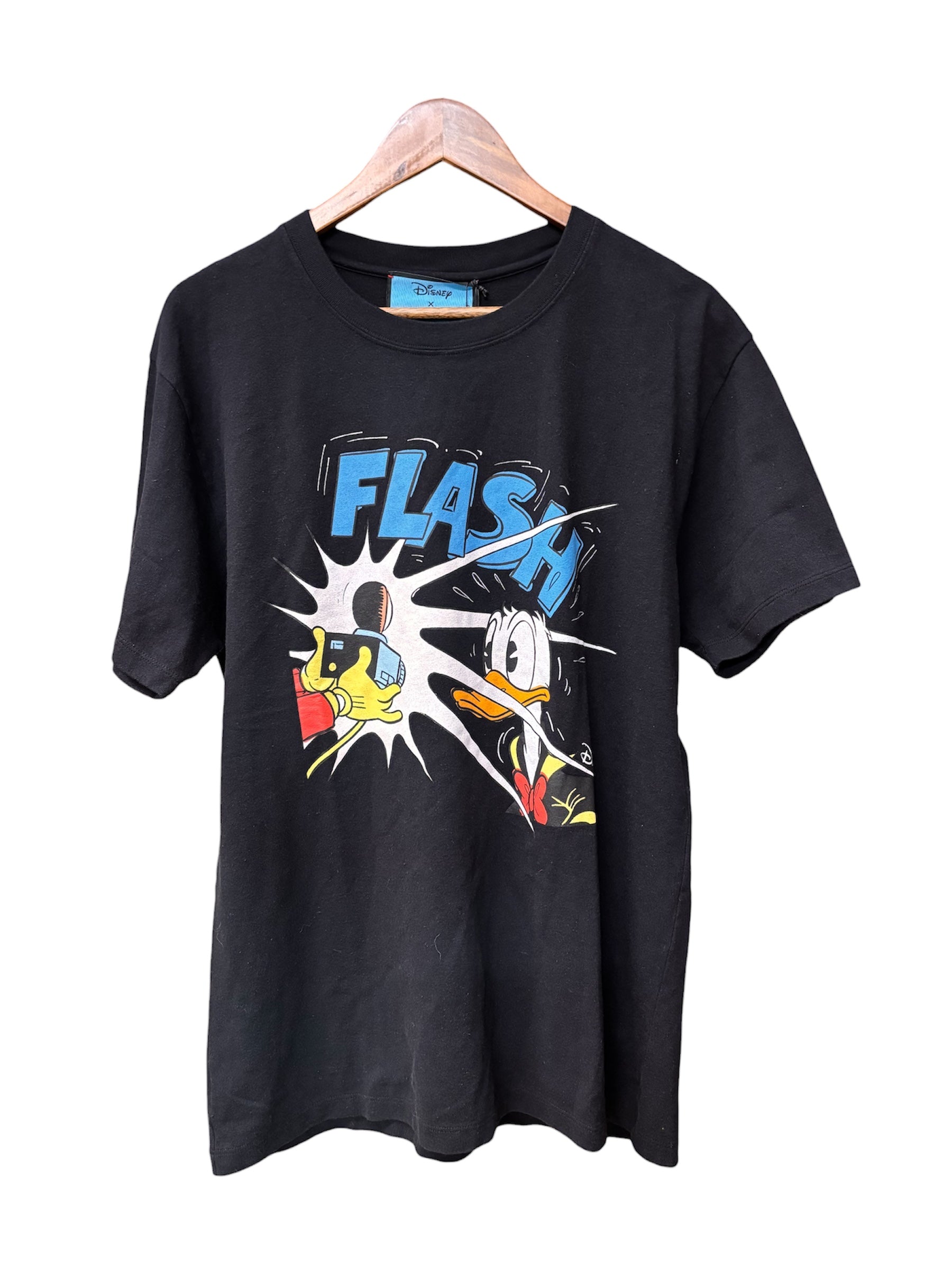 Gucci x Disney Black Flash Duck Print Short Sleeve T-Shirt