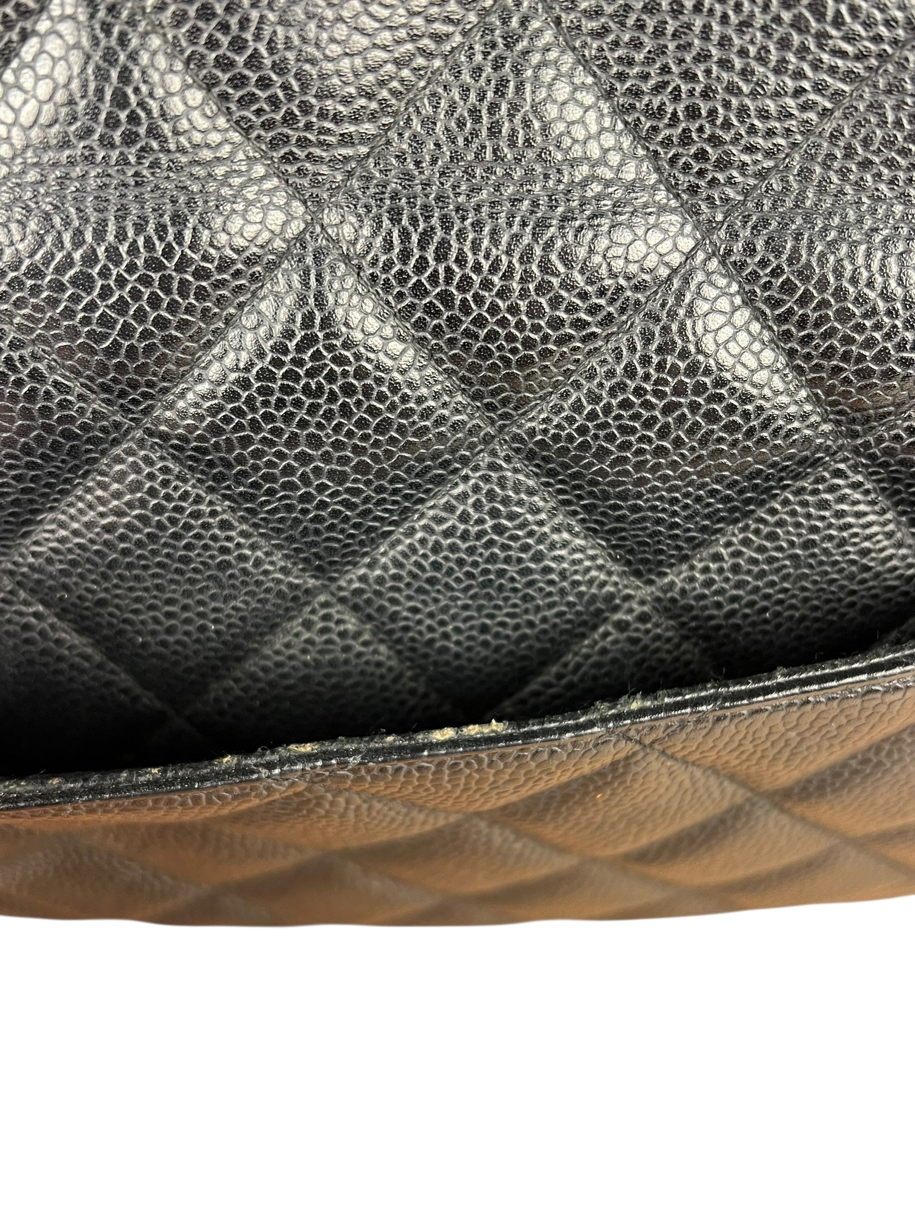 Chanel Black Caviar Leather Single Flap Bag '04