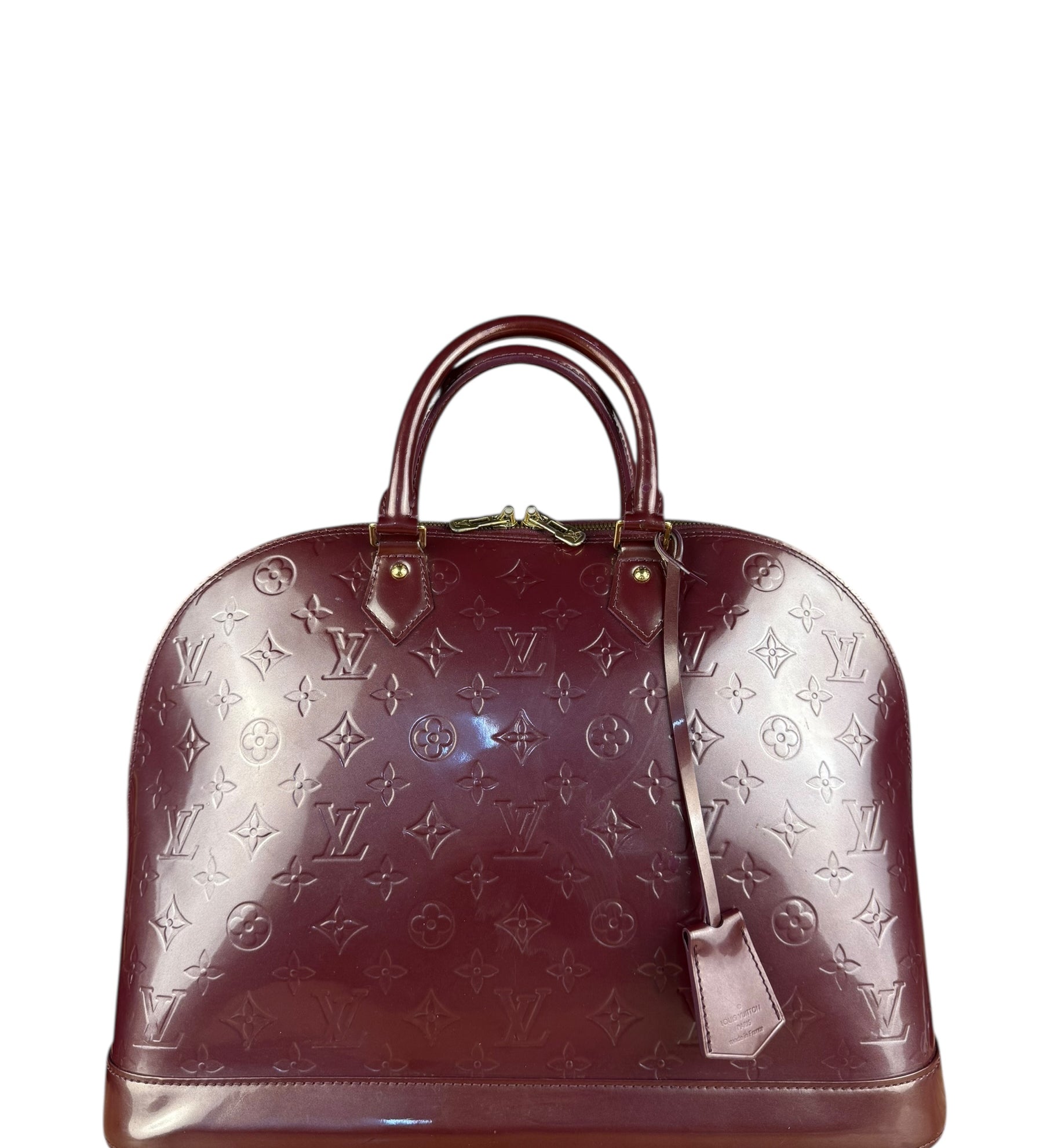 Louis Vuitton Monogram Vernis Alma GM Burgundy