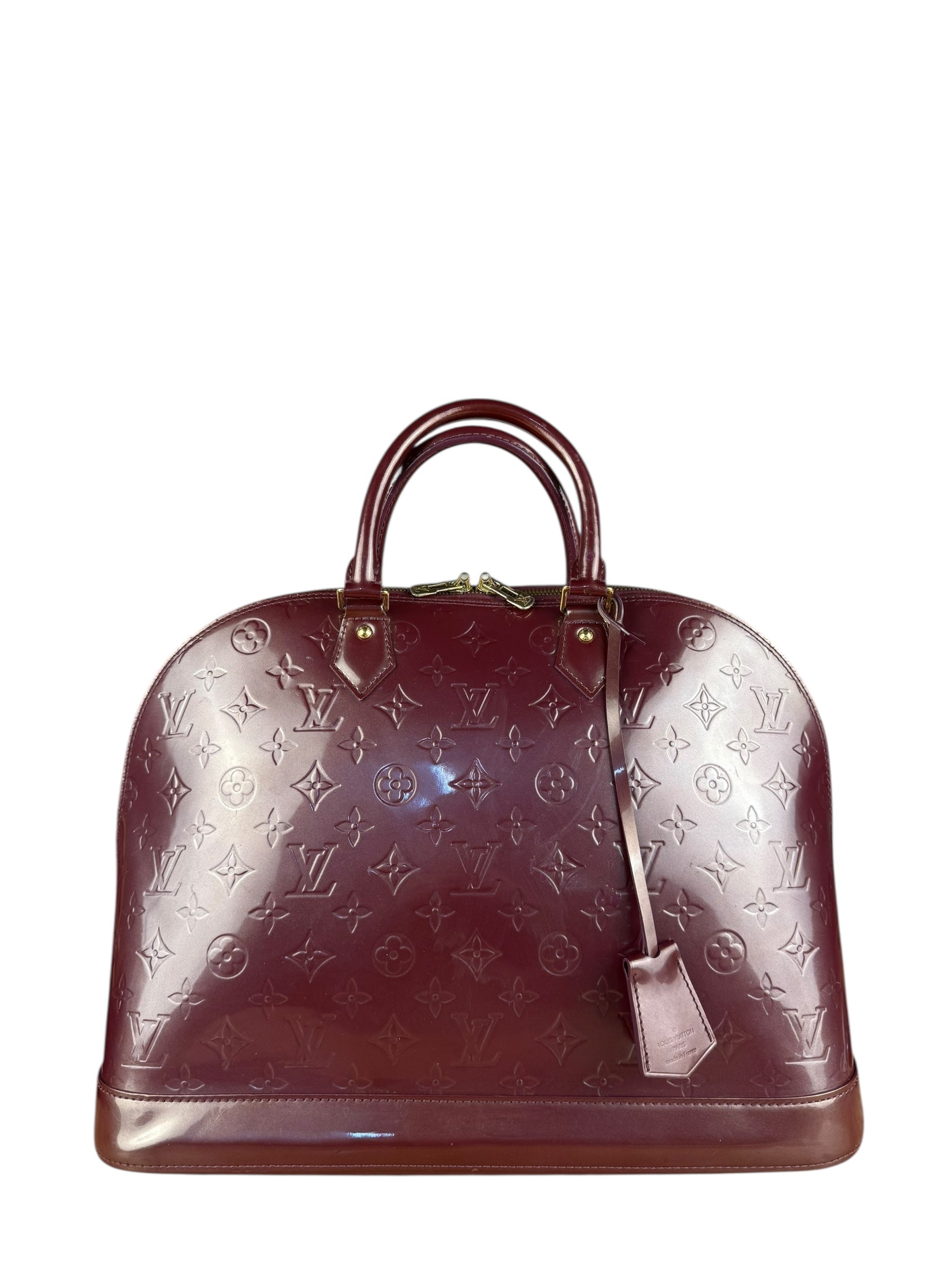 Louis Vuitton Monogram Vernis Alma GM Burgundy