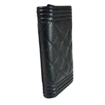 Chanel Black Calfskin Quilted Flap Coin/Card Holder