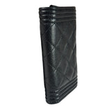 Chanel Black Calfskin Quilted Flap Coin/Card Holder