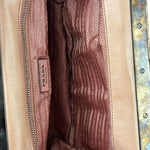 Prada Soft Dusty Rose Tessuto Nylon Snakeskin Trim Multi-Pocket Shoulder Bag