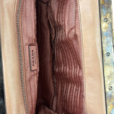 Prada Soft Dusty Rose Tessuto Nylon Snakeskin Trim Multi-Pocket Shoulder Bag