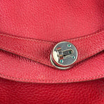 Hermes Rouge Clemence Leather Lindy 34